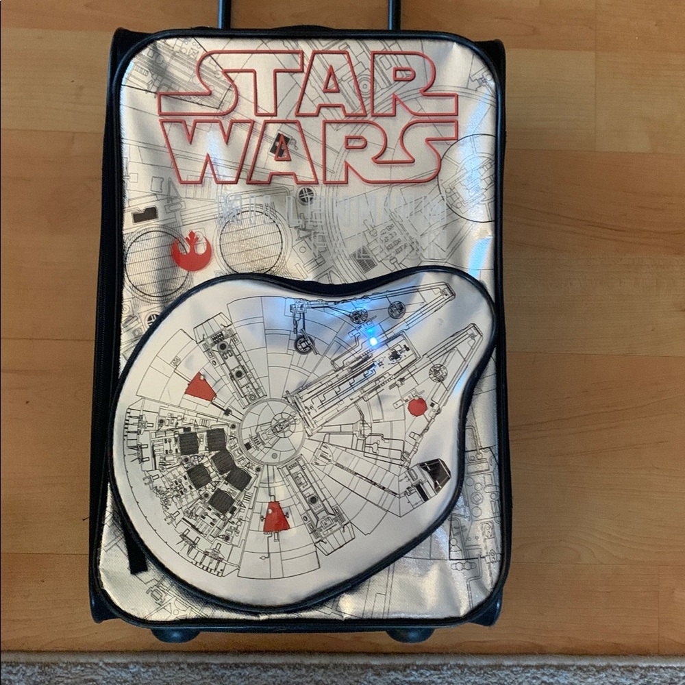 Stars Wars Light up Kids Millennium Falcon Rolling Luggage